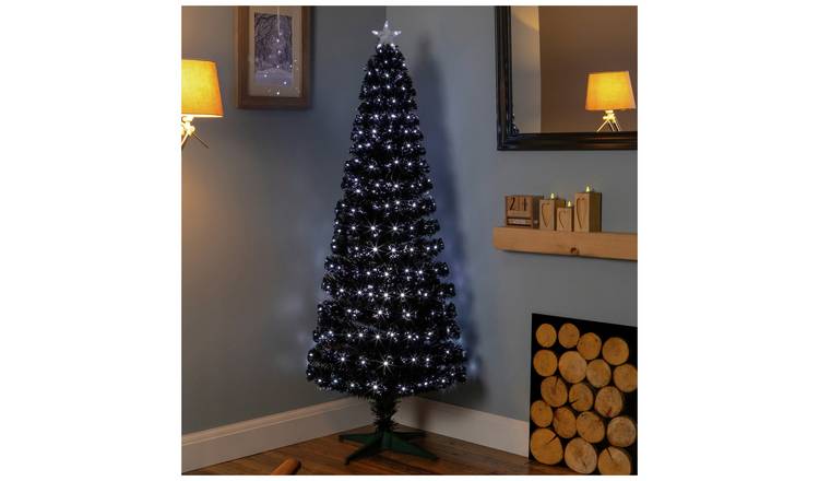 Premier Decorations 6ft Fibre Optic Slim Christmas Tree