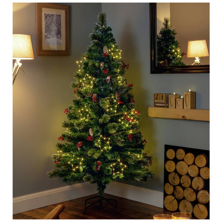 Premier Decorations 6ft Fibre Optic Snow Tip Christmas Tree 0