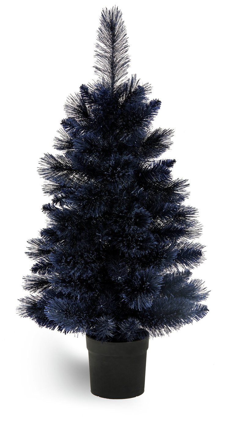 Premier Decorations 3ft Potted Fir Christmas Tree - Blue