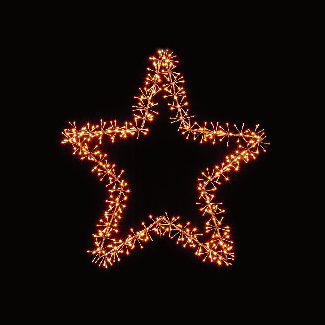 Premier Decorations Rose Gold Star Burst Christmas Light