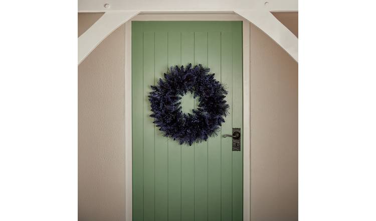 Premier Decorations Midnight Blue Christmas Wreath