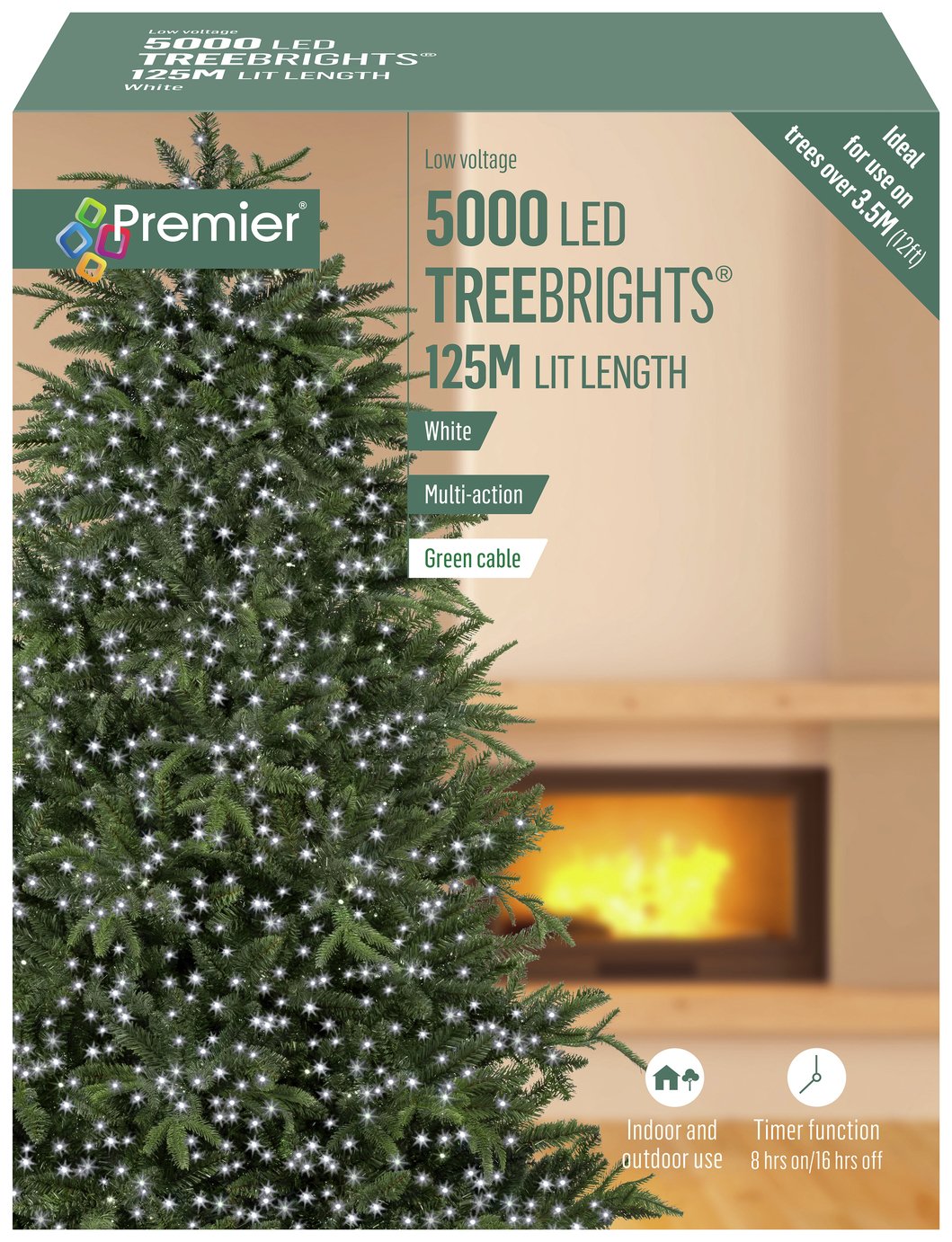 Premier Decorations 5000 White LED Christmas Tree Lights
