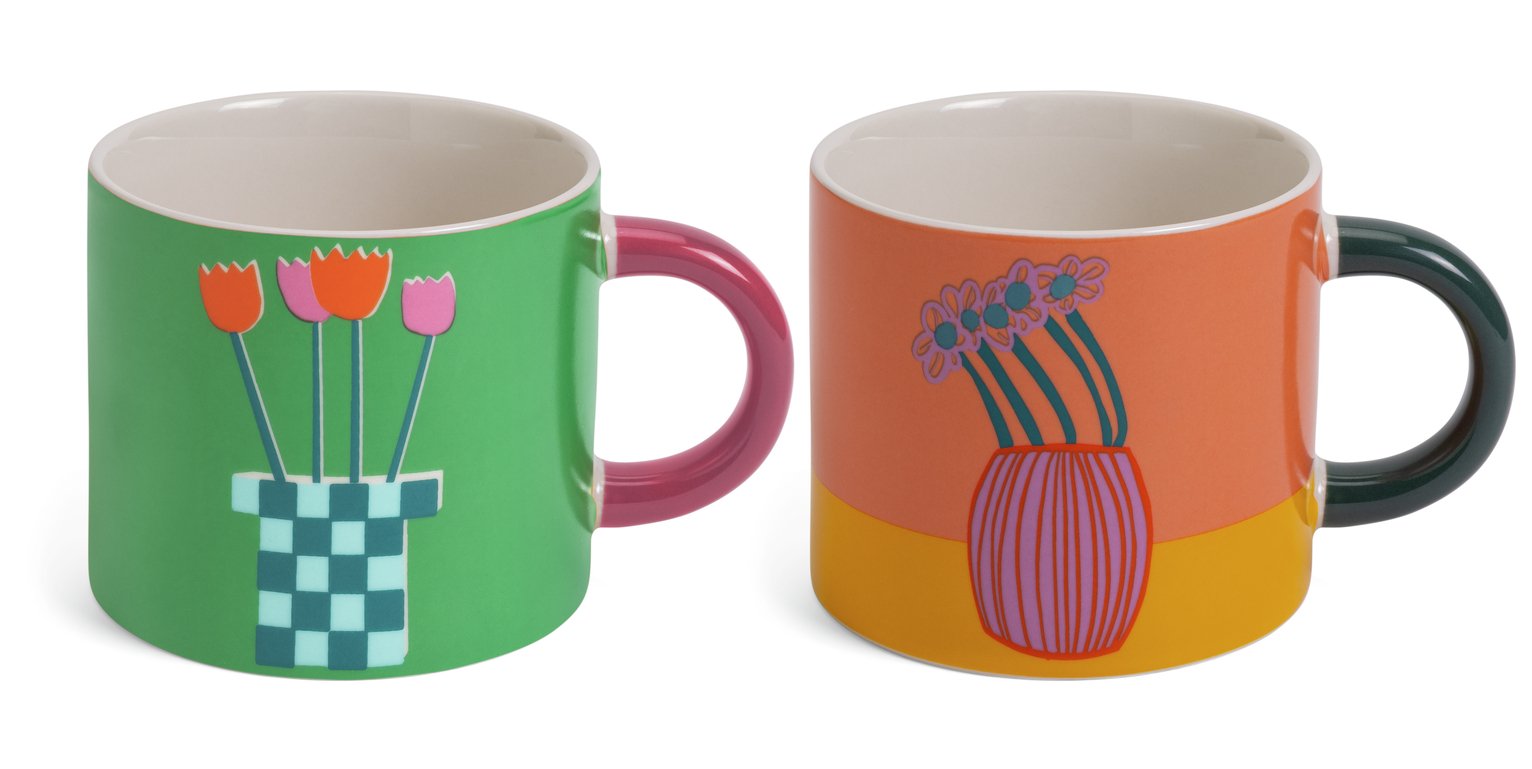 Habitat x Designs In Mind Set of 2 Stoneware Mugs