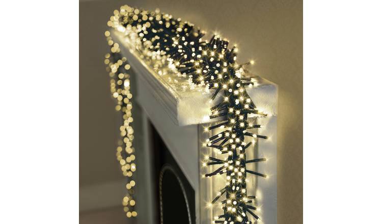 Premier Decorations 5000 White LED Christmas Cluster Lights