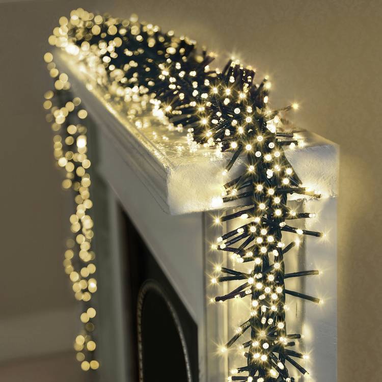 Premier Decorations 5000 White LED Christmas Cluster Lights 0