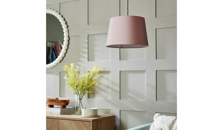 Argos Home Blush Pink Easy Fit Tapered Lampshade - 29cm