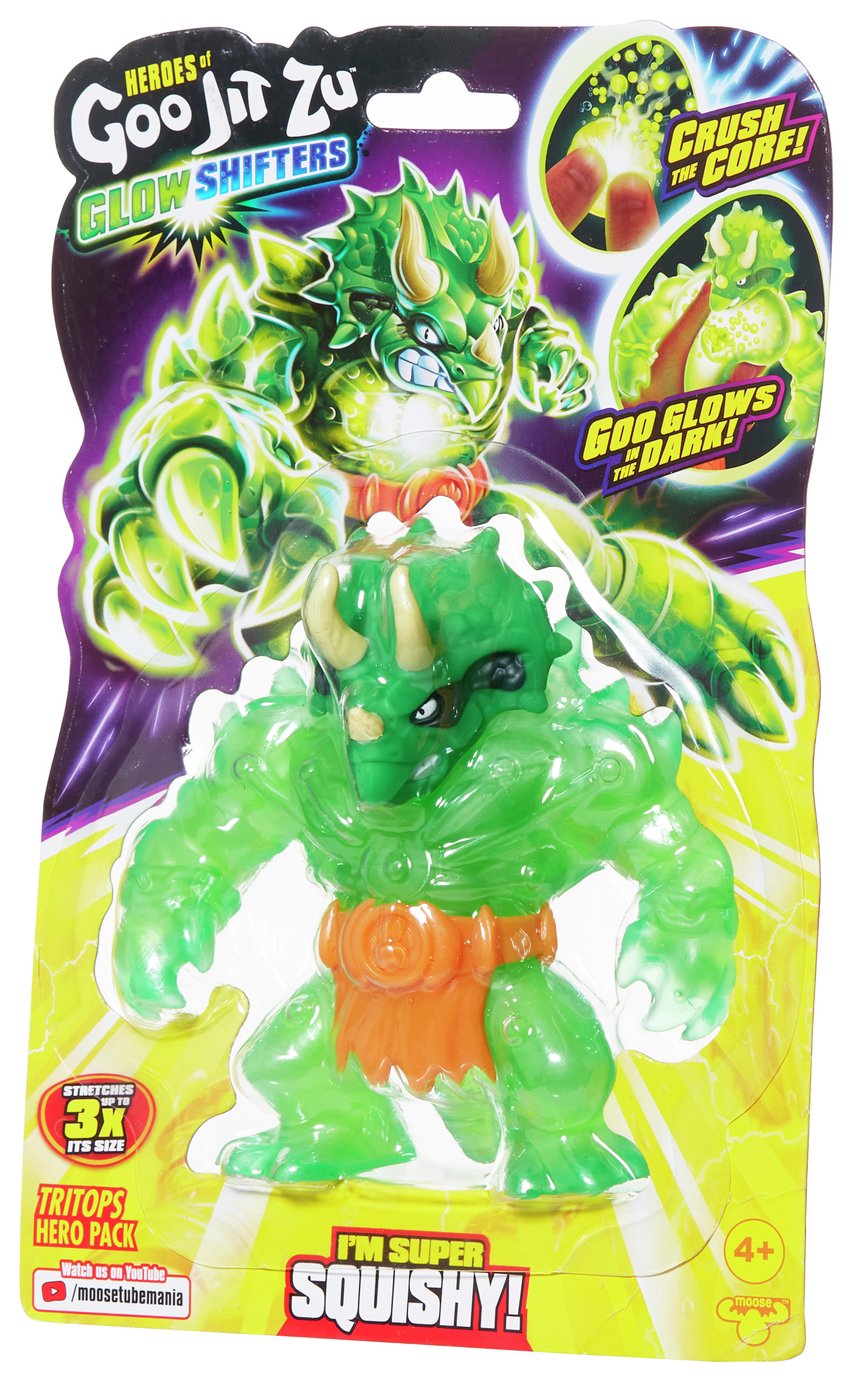 Bandai Goo Jit Zu Heroes Glow Shifters Tritops | Figura Action Morbida Elastica Che Si Allunga 3x | Con Imbottitura Magica