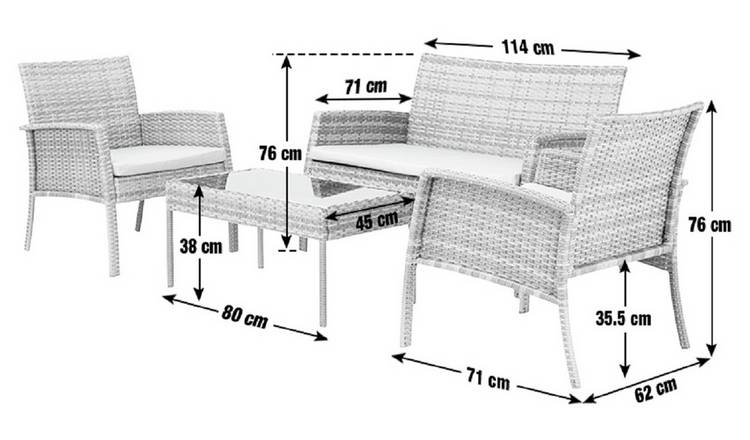 Lucia 4 seater garden sofa new arrivals