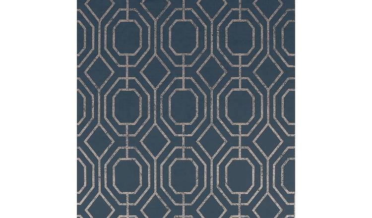 Superfresco Easy Luxe Geo Navy Wallpaper