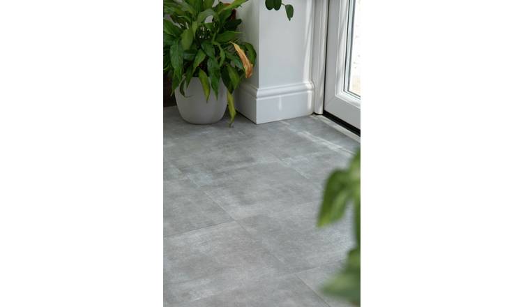 D-C-Fix Concrete Adhesive Vinyl Floor Tiles - Grey