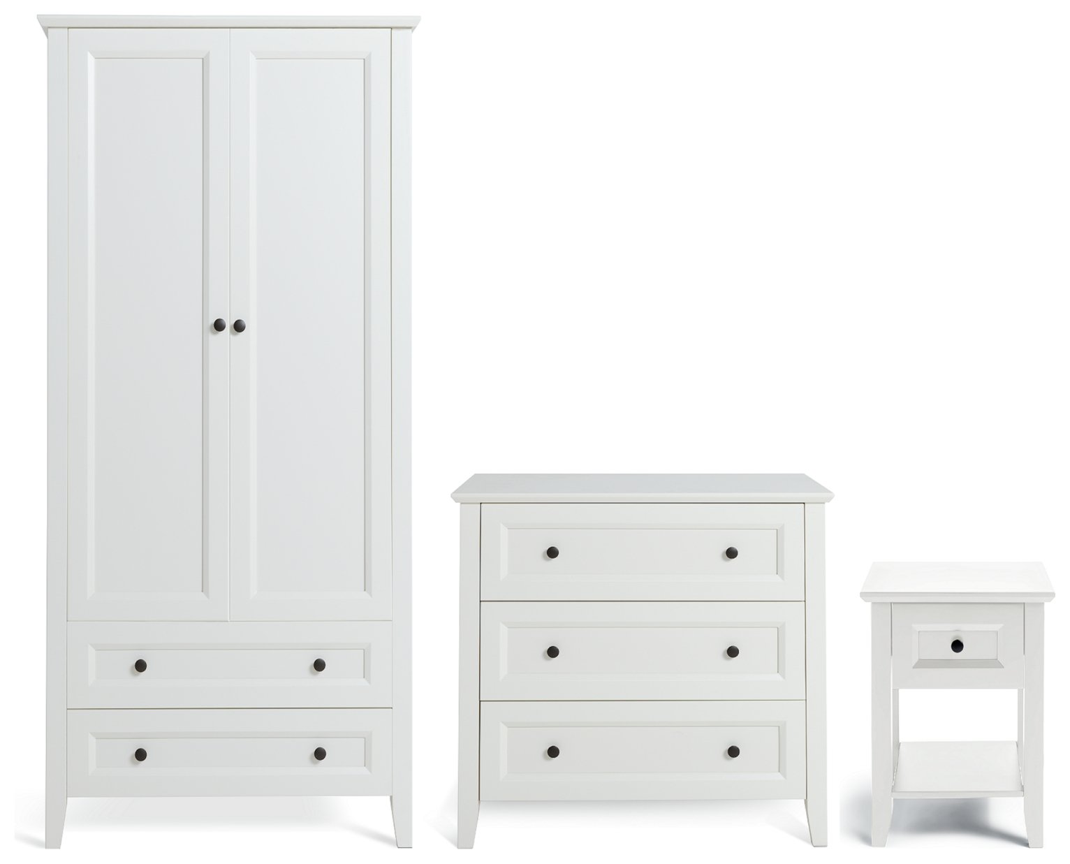 Habitat Kingham 3 Piece 2 Door Wardrobe Set - Ivory