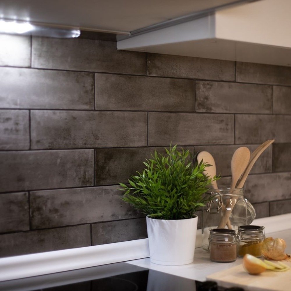 D-C-Fix Asmant 3D Splashback Grey Wallpaper