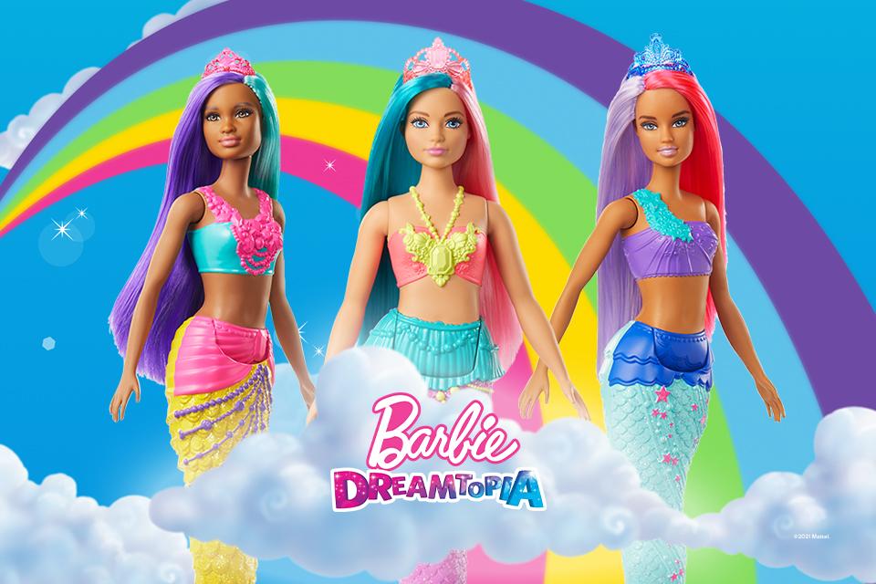 Barbie Dreamtopia mermaid and princess collection.