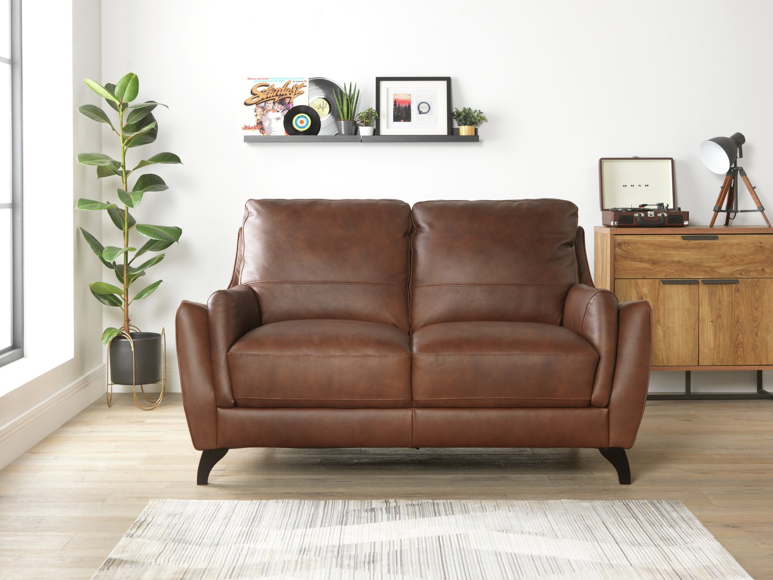 Argos Home Leonardo 2 Seater Leather Sofa Review