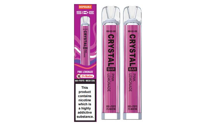 SKE Disposable Vape Crystal Bar Pink Lemonade Set of 2