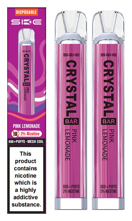 Buy SKE Disposable Vape Crystal Bar Pink Lemonade Set of E-cigarettes  and vape kits Argos