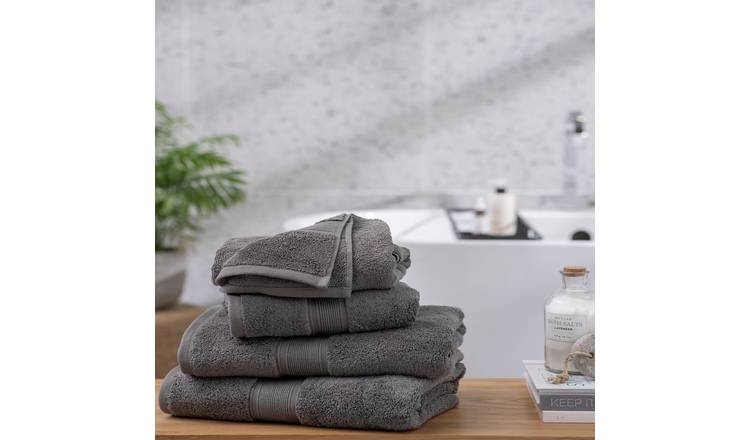 Habitat Cotton Supersoft 2 Pack Hand Towel - Grey