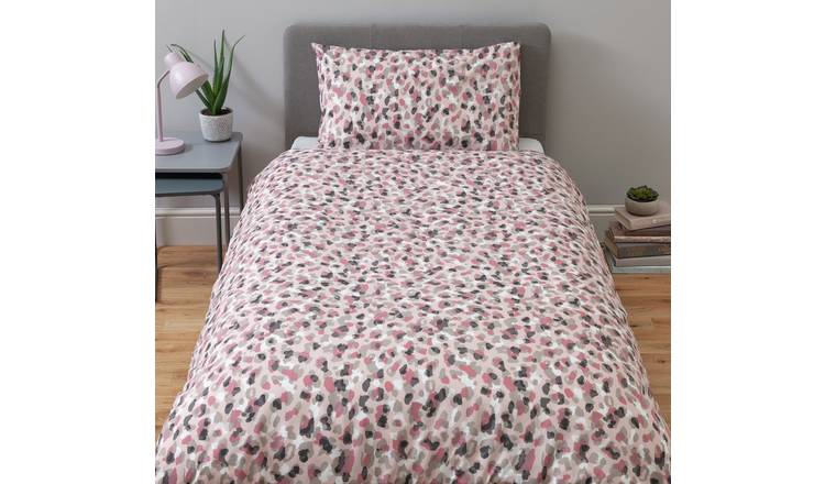 Buy Argos Home Pink Leopard Bedding Set Single Kids Duvet