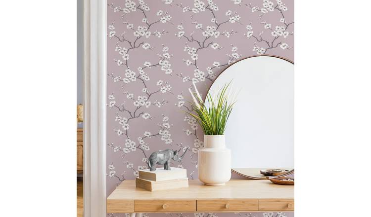 Fresco Apple Blossom Pink Wallpaper