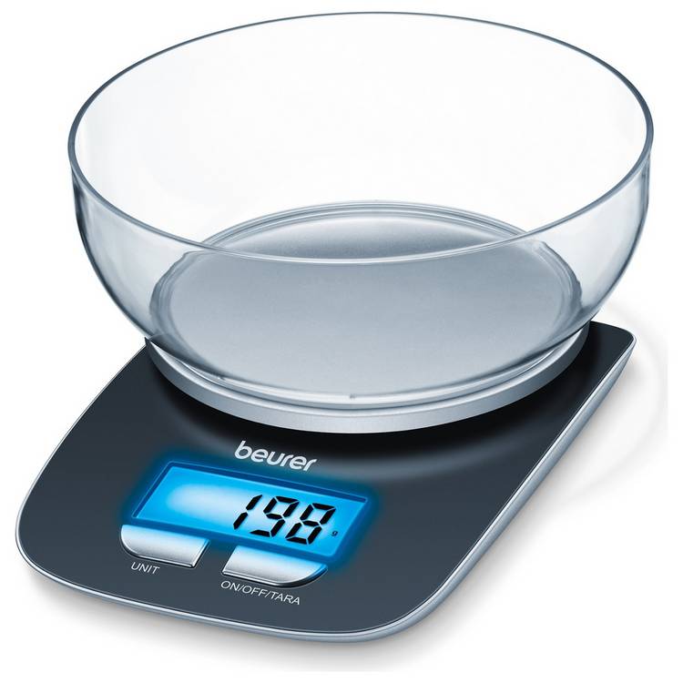 Beurer KS25 Electronic Kitchen Scale With Bowl - Black 0