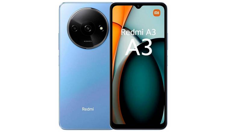 SIM Free Xiaomi Redmi A3 64GB Mobile Phone - Blue