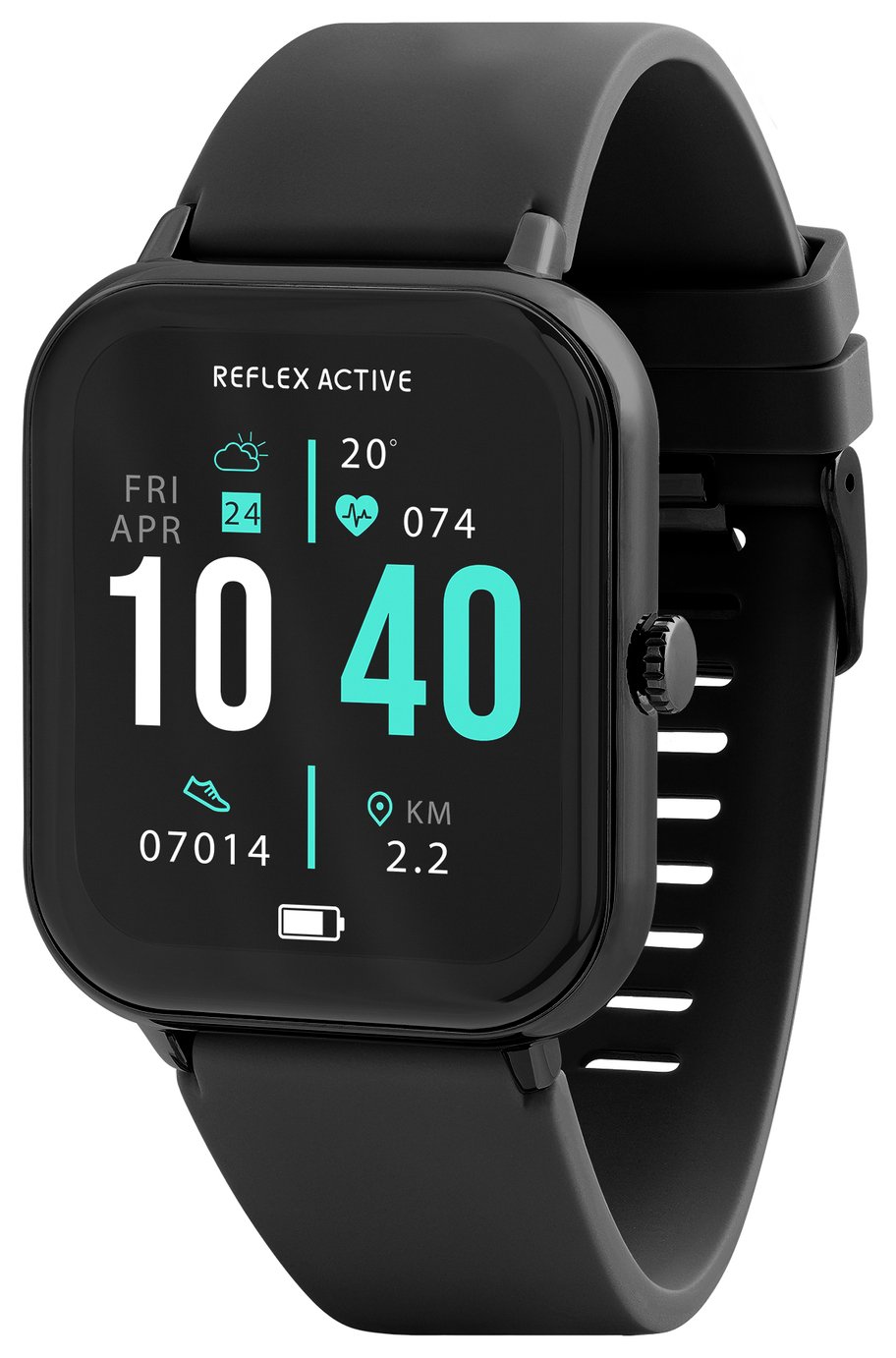 Reflex Active Series 23 Black Strap Smart  Watch