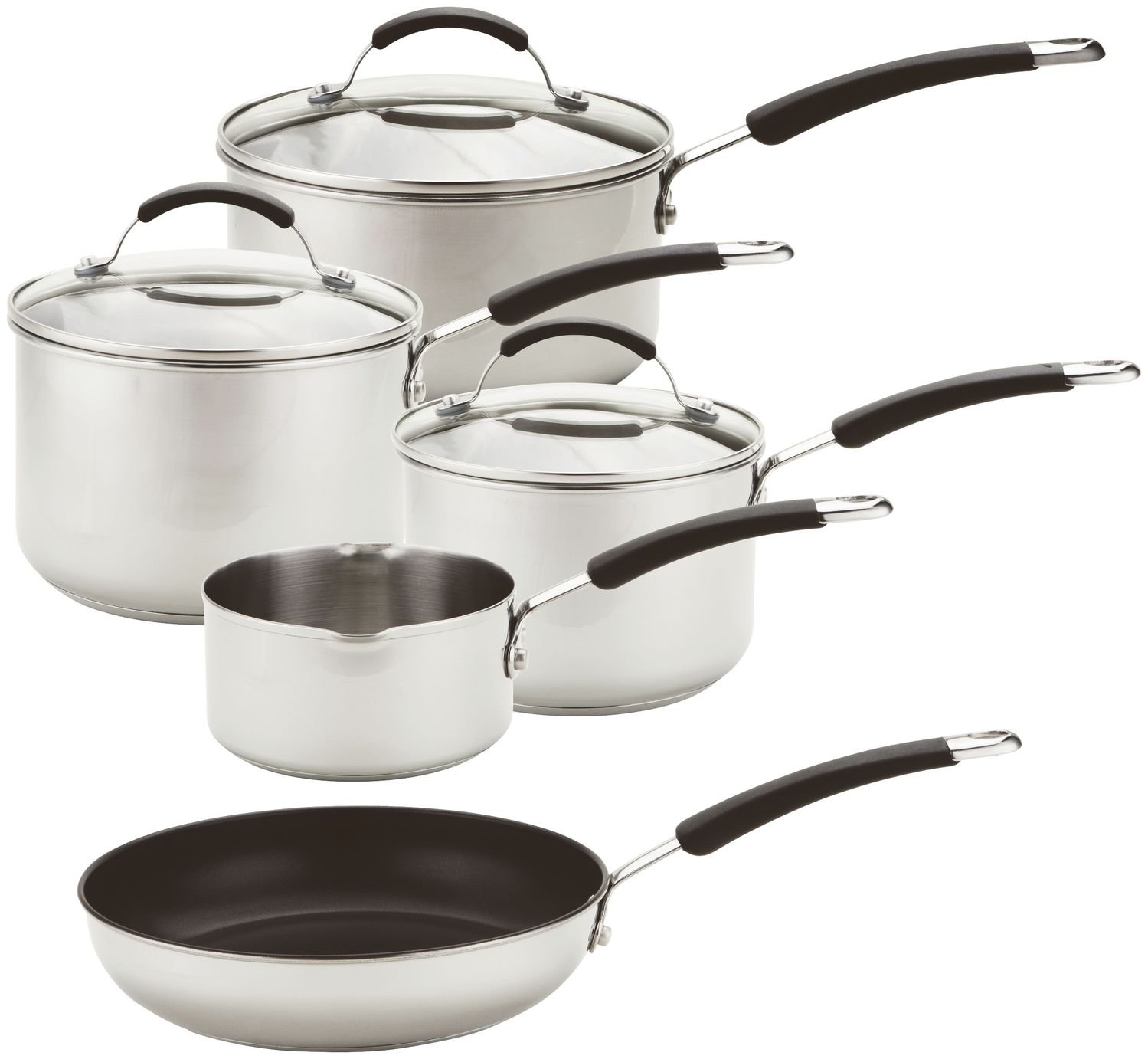 Meyer 5 Piece Stainless Steel Induction Pan Set.