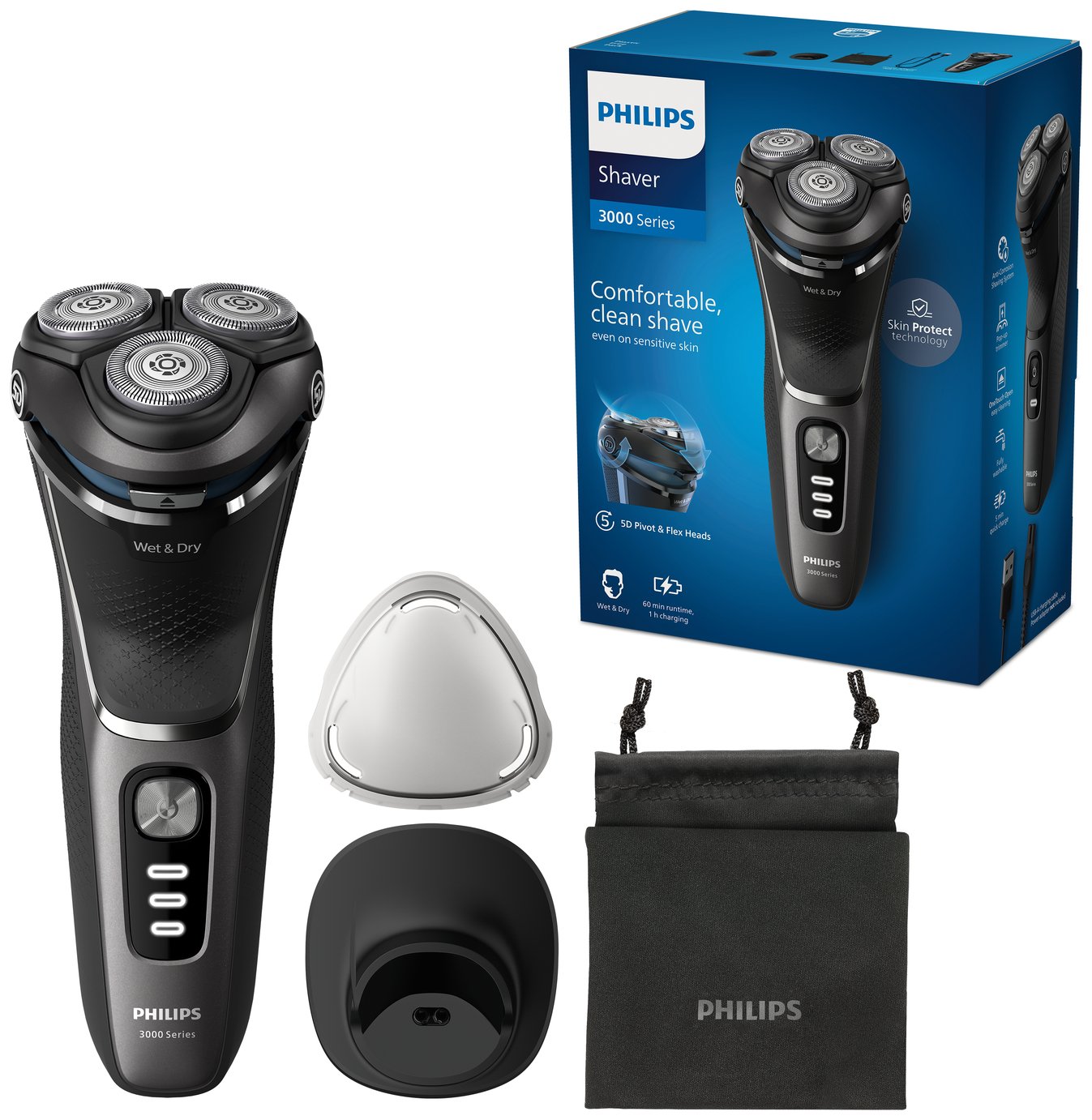 Philips 3000 Series Wet & Dry Electric Shaver S3343/13