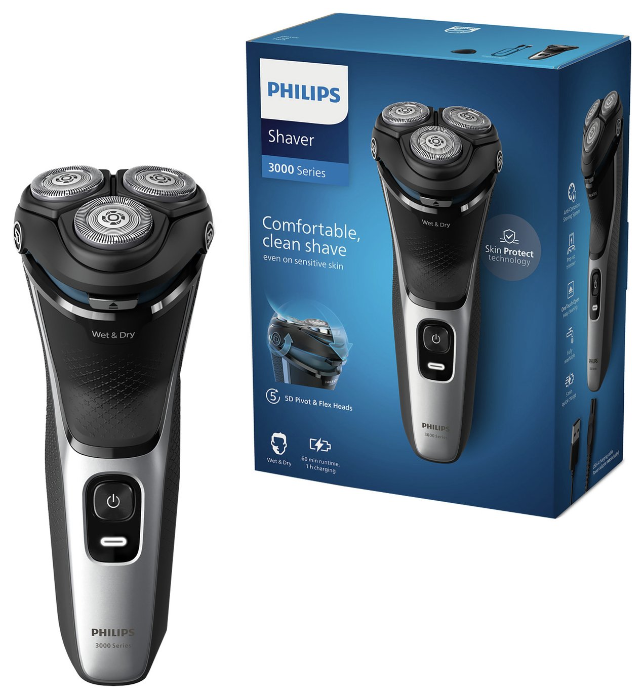 Philips 3000 Series Wet & Dry Electric Shaver S3143/00