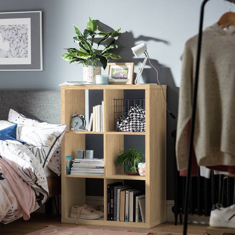 Habitat Squares Plus 6 Cube Storage Unit - Dark Oak 0