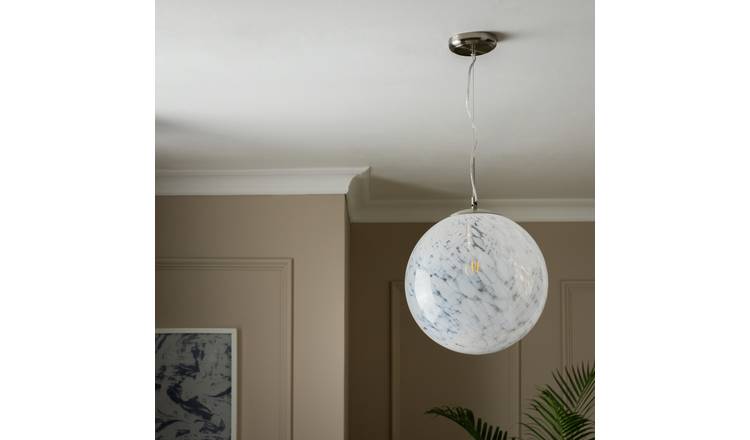 White and silver on sale pendant light