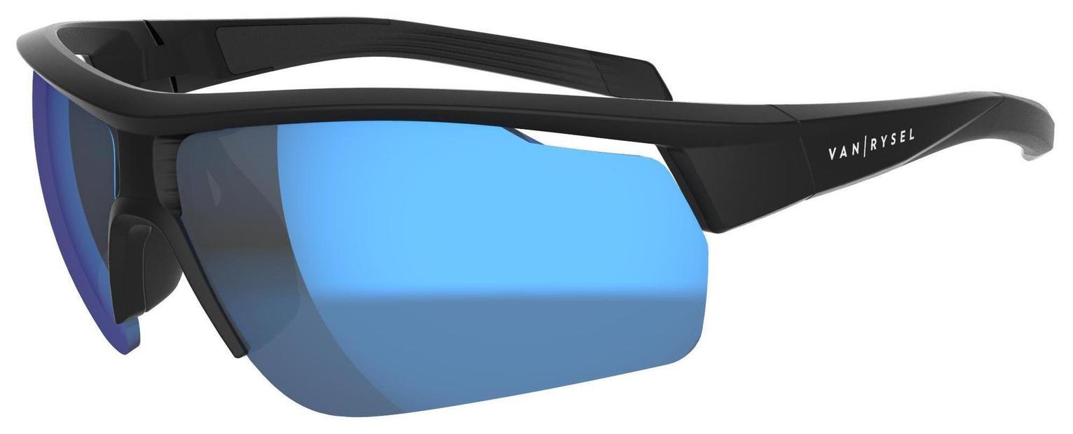 Decathlon Roadr 500 Cycling Sunglasses - Black and Blue