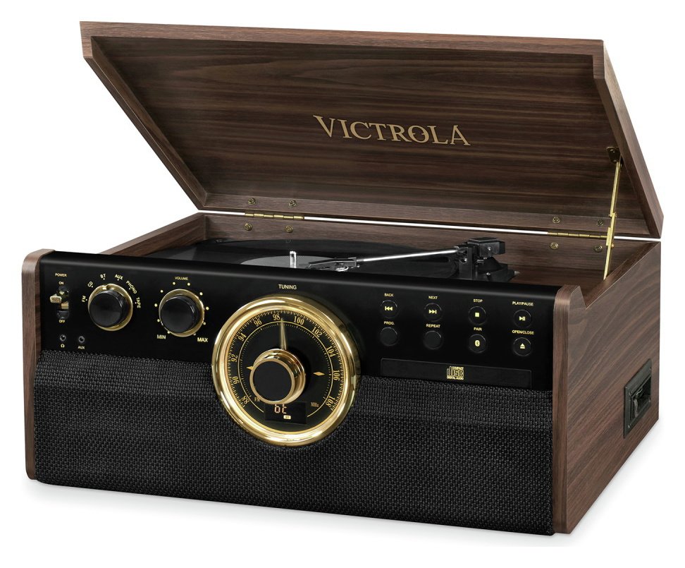 Victrola Empire Turntable with Bluetooth - Walnut and Black