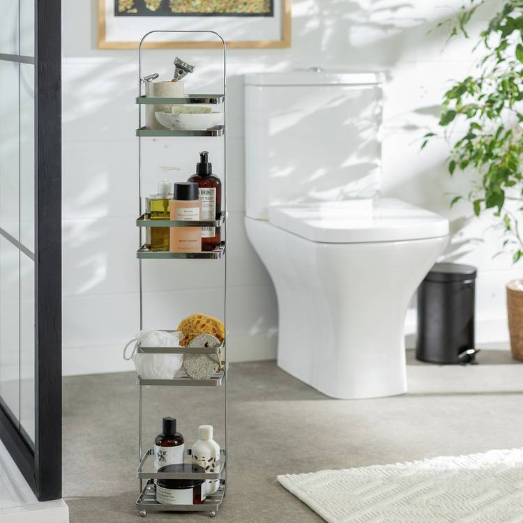 Argos Home 4 Tier Slim Caddy - Chrome 0