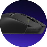 A black Logitech G309 Lightspeed Wireless Gaming Mouse.