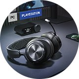 A Steelseries Arctis Nova Pro PS5, PC Wireless Gaming Headset.