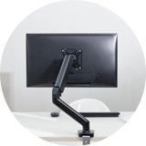 An 17-32 inch ProperAV Swing Arm Desk Monitor Mount Gas Spring.