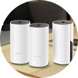 A 3 pack TP-Link Deco M4 AC1200 Whole Home Mesh Wi-Fi System.