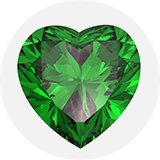 A heart-shaped emerald.