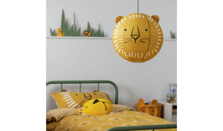 Habitat Kids Lion Paper Pendant Shade - Yellow