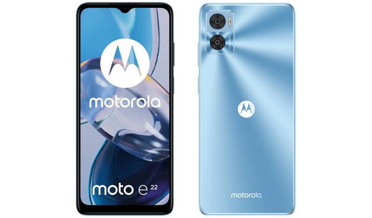 SIM Free Motorola E22 64GB Mobile Phone - Blue