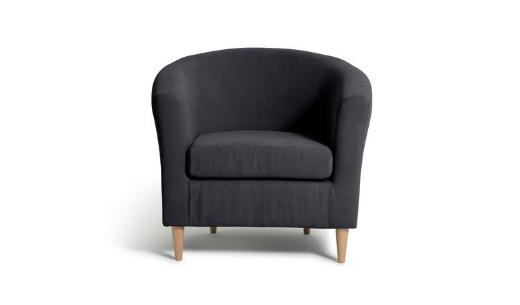 Black fabric 2024 tub chair