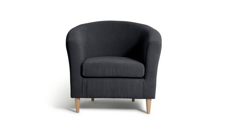 Habitat Fabric Tub Chair - Dark Grey