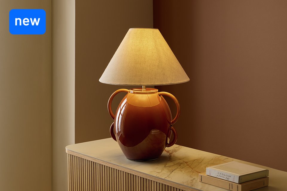 New in lighting from £6. Includes table lamps, lamp shades, floor lamps and more.