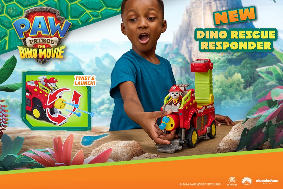 Paw Patrol: The Dino movie. Shop the new range!