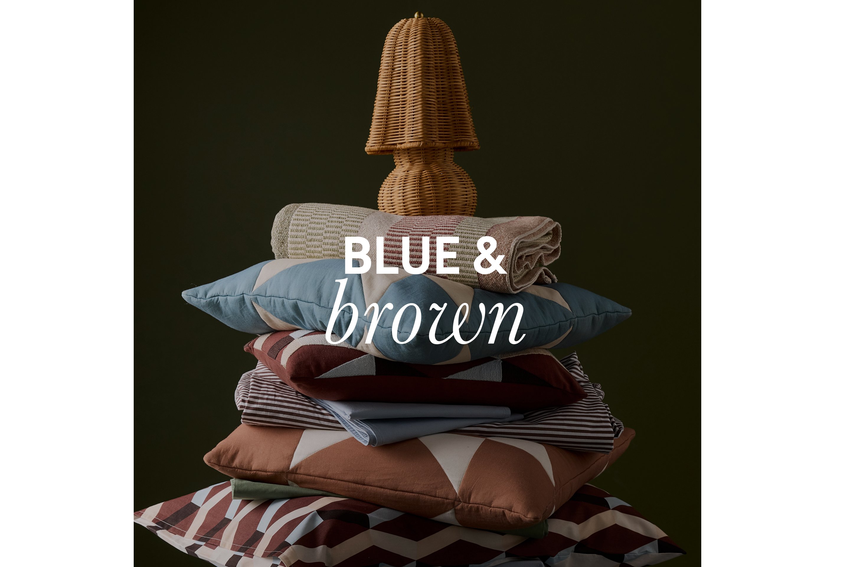 Blue & brown.