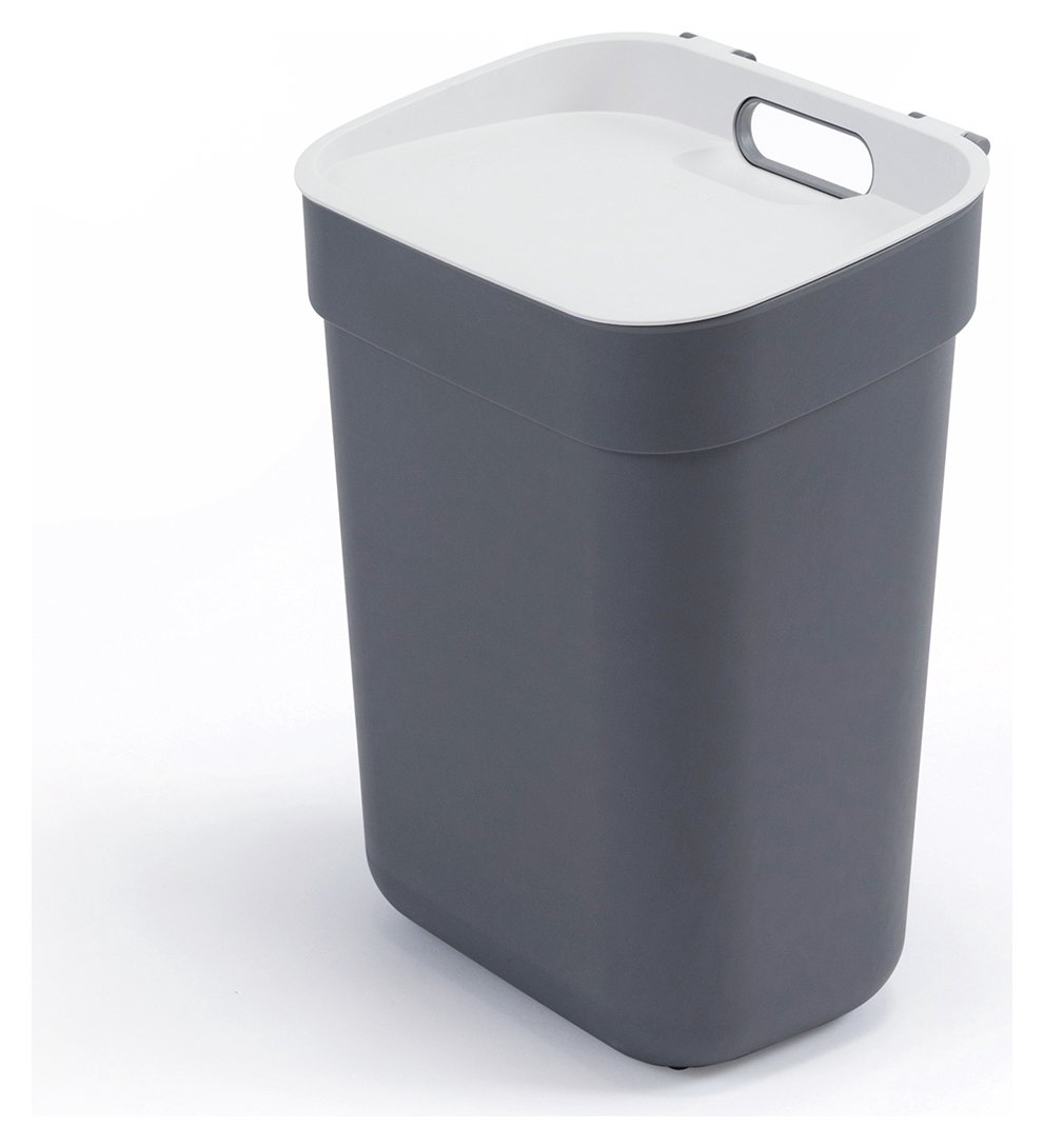 Curver 10L Plastic Lift Top Recycling Bin - Grey
