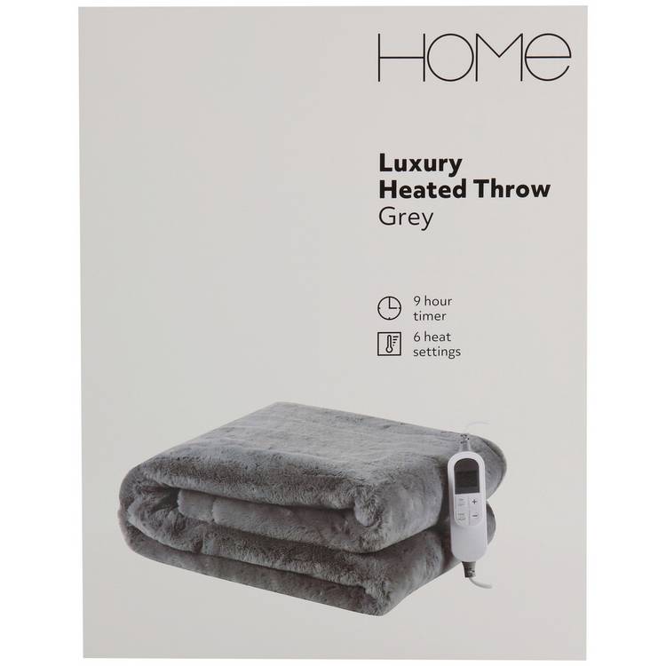 Home Grey Heated Throw  0