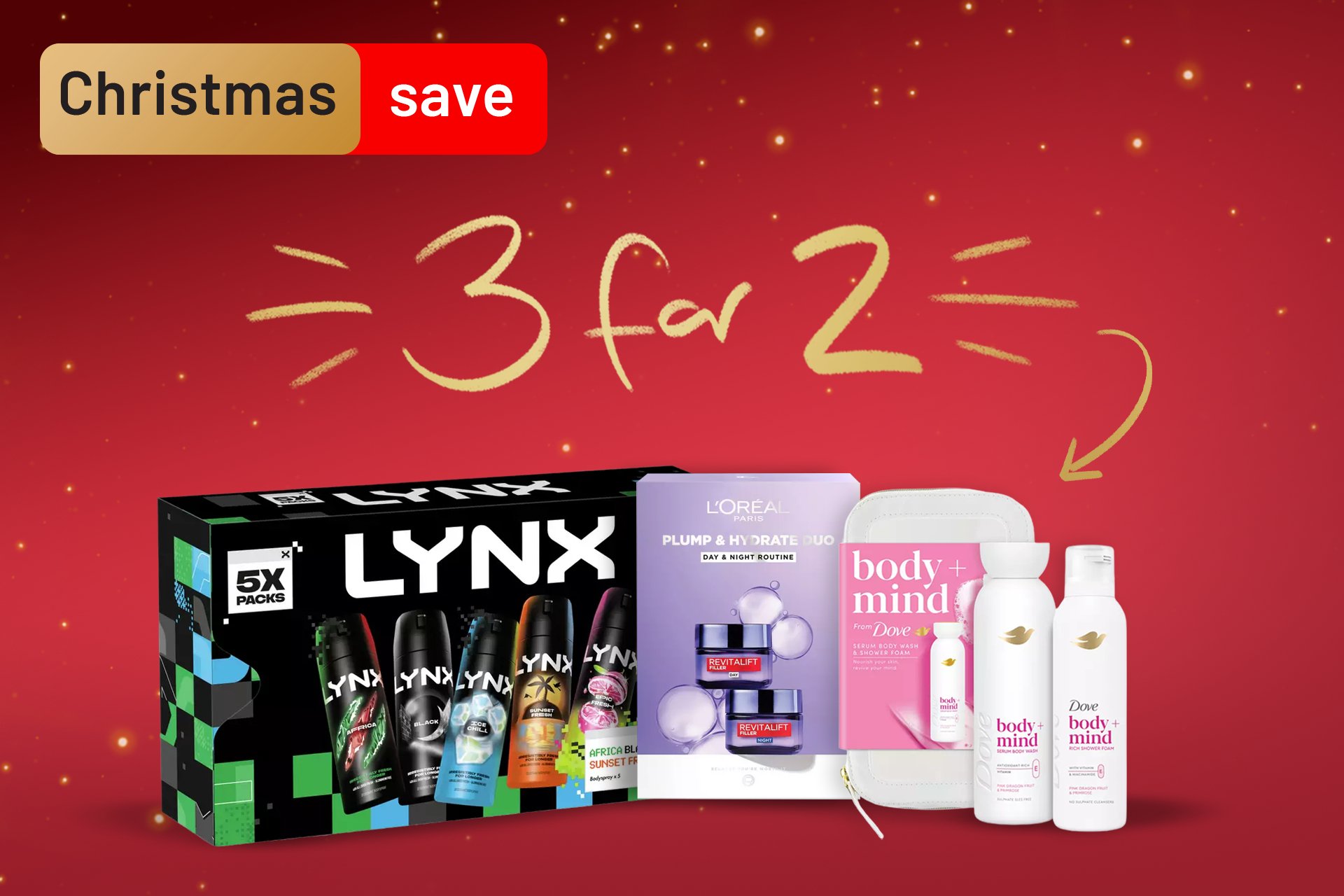 Shop 3 for 2 on selected beauty gifting.