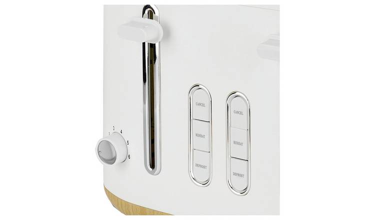 Buy Cookworks Long Slot 4 Slice Toaster - White, Toasters